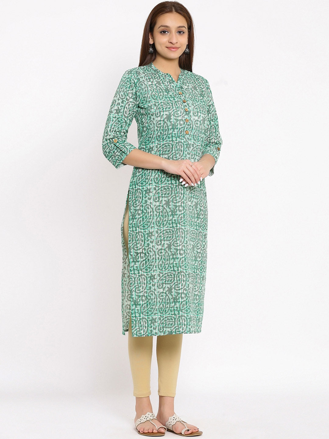 HERE&NOW Paisley Printed Straight Kurta | Grocsy