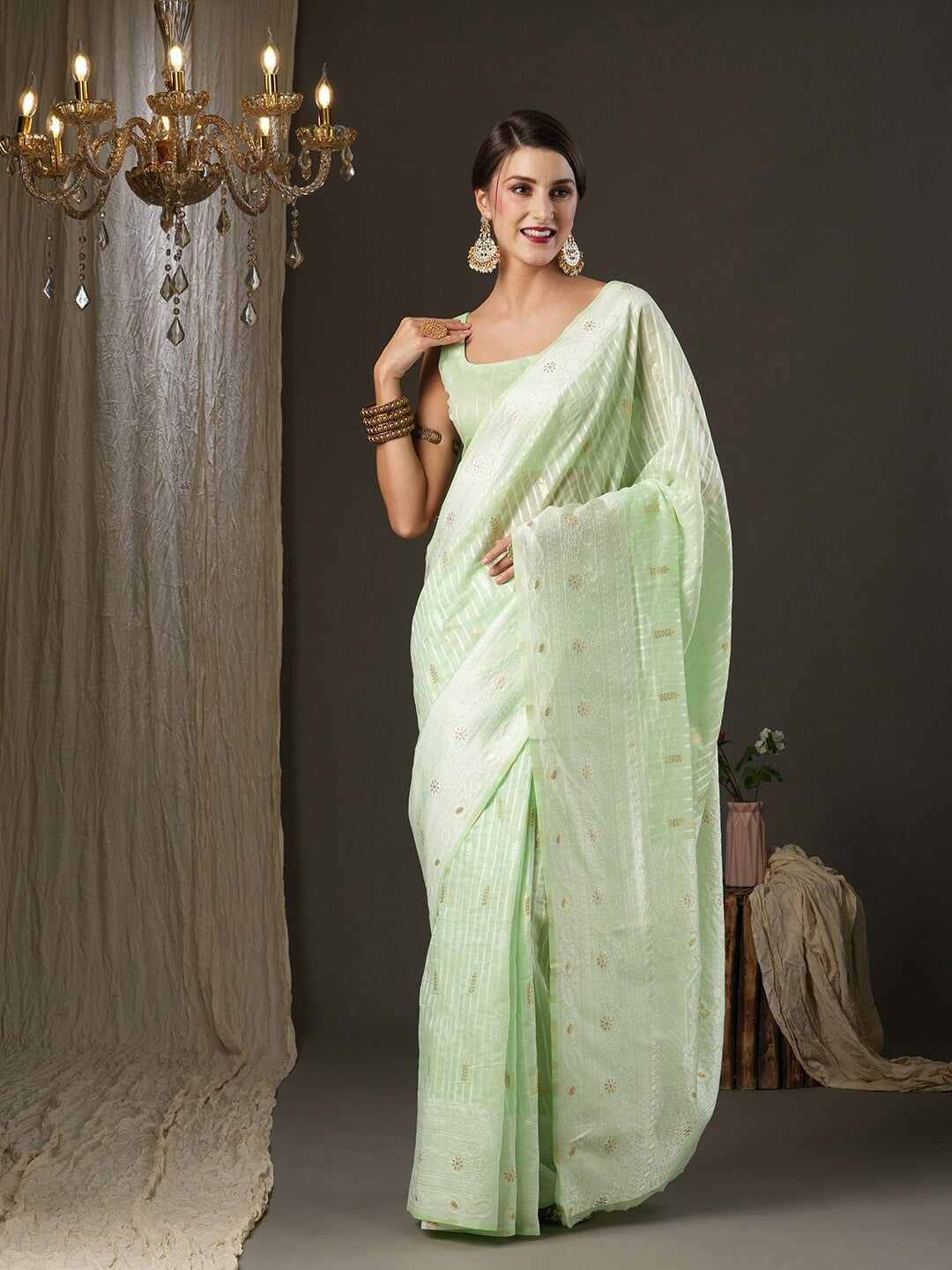 Saree Mall Woven Design Zari Silk Cotton Saree | Grocsy
