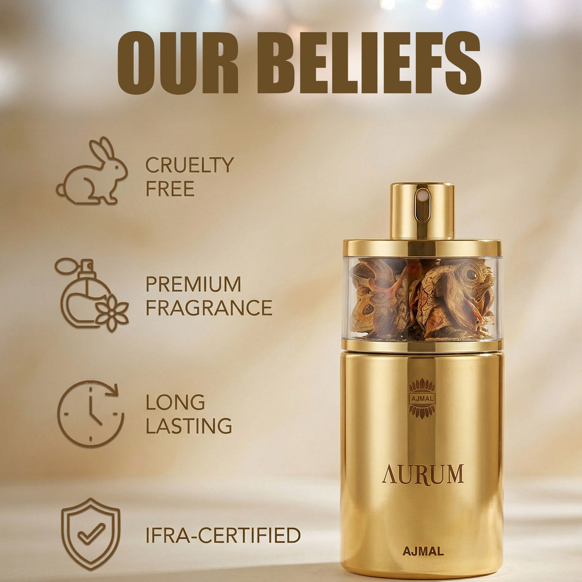 Ajmal India Aurum Edp Perfume For Women Fresh Fruity Luxury Fragrance | Grocsy