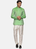 Sethukrishna Green Kurta with Pyjamas For Men | Grocsy