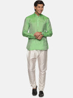 Sethukrishna Green Kurta with Pyjamas For Men | Grocsy