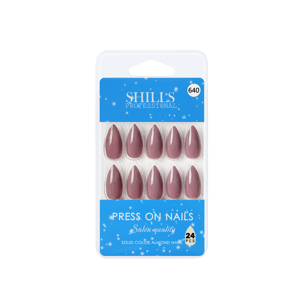 Shills Professional Reusable Press On Nails Almond - SPN640 | Grocsy