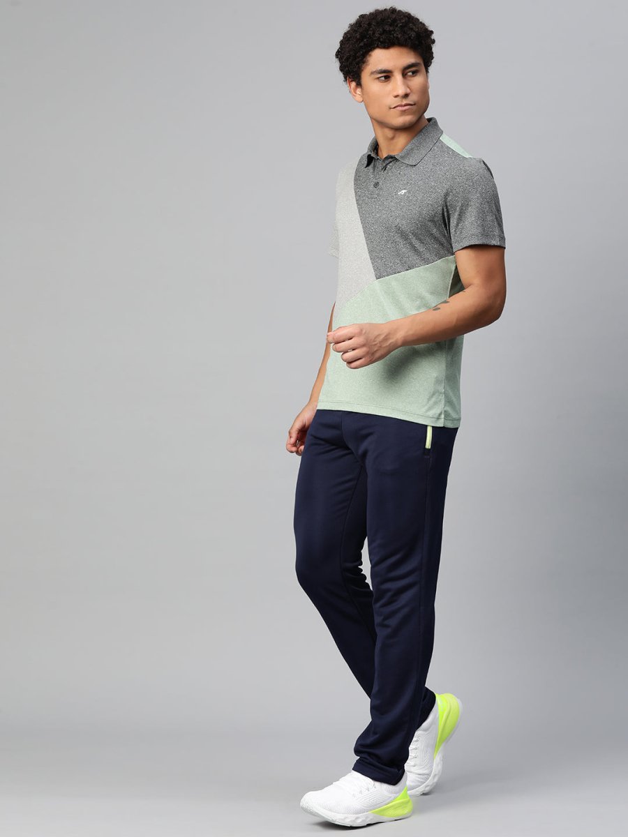 Alcis Colourblocked Polo Collar Anti Static Slim Fit T-shirt | Grocsy