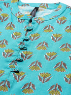 HERE&NOW Ethnic Motifs Printed Straight Kurta | Grocsy