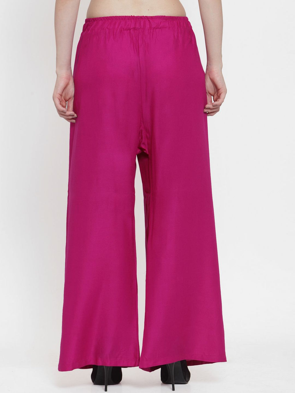 TAG 7 Women Pack Of 2 Solid Flared Palazzos | Grocsy
