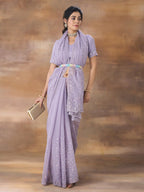 kasee Embroidered Floral Sequinned Saree | Grocsy