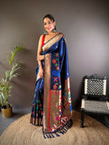 Joban Fashion Red Motifs Paithani Sarees | Grocsy