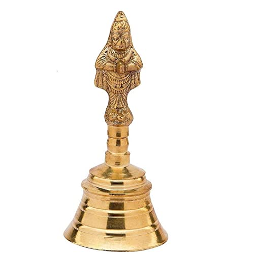Uapan Metalcraft Brass Pooja Puja Hanuman Bell Ghanti, For Pooja Purpose | Grocsy