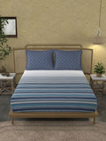 MYTRIDENT Unisex Blue Bedsheets | Grocsy