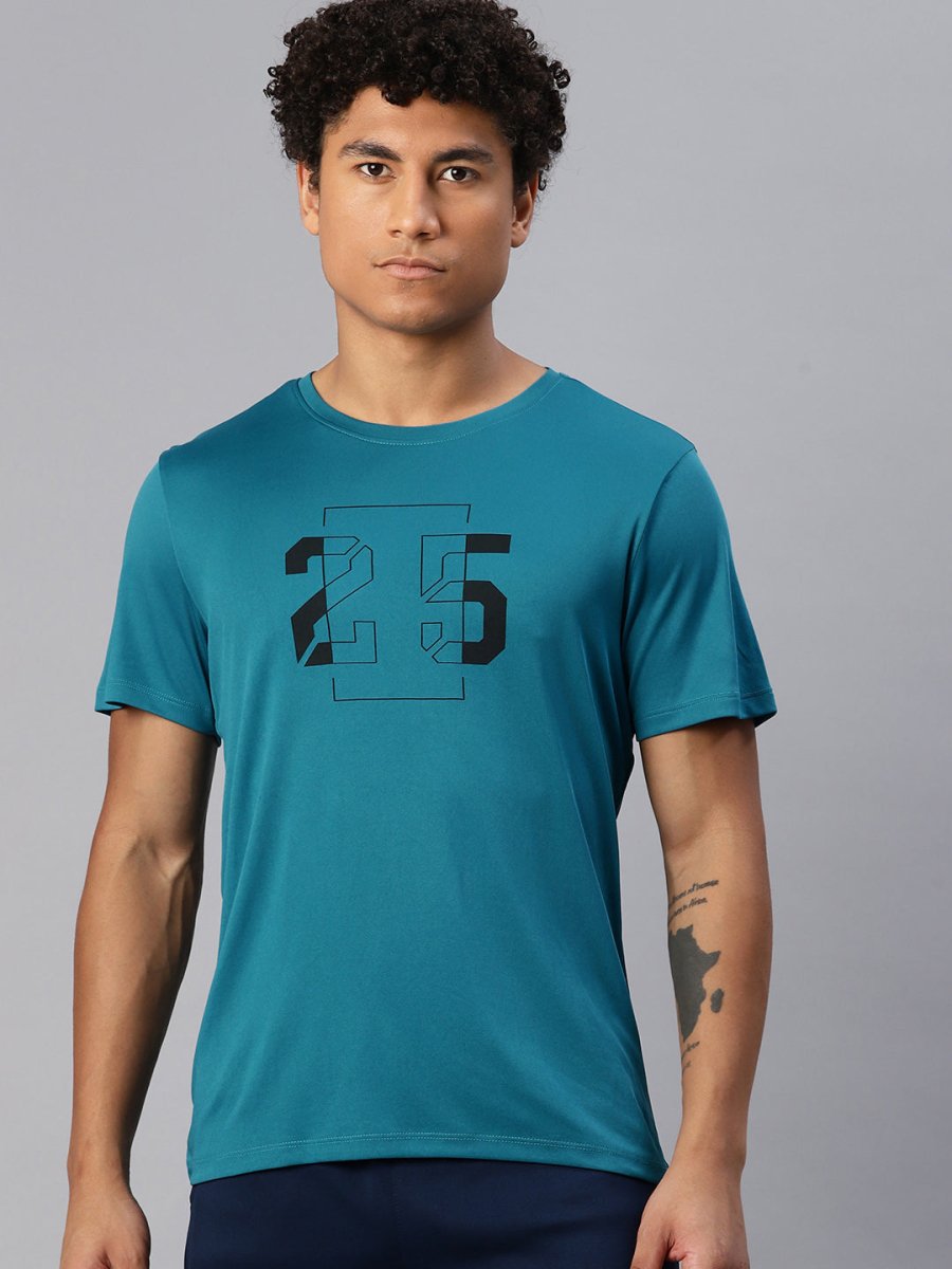 Alcis Men Typography Printed Anti Static Slim Fit T-shirt | Grocsy