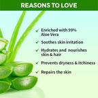 Nykaa Naturals Aloe Vera Gel - Hydrates & Soothes Skin, Repairs and Nourishes Hair for Healthy Glow | Grocsy