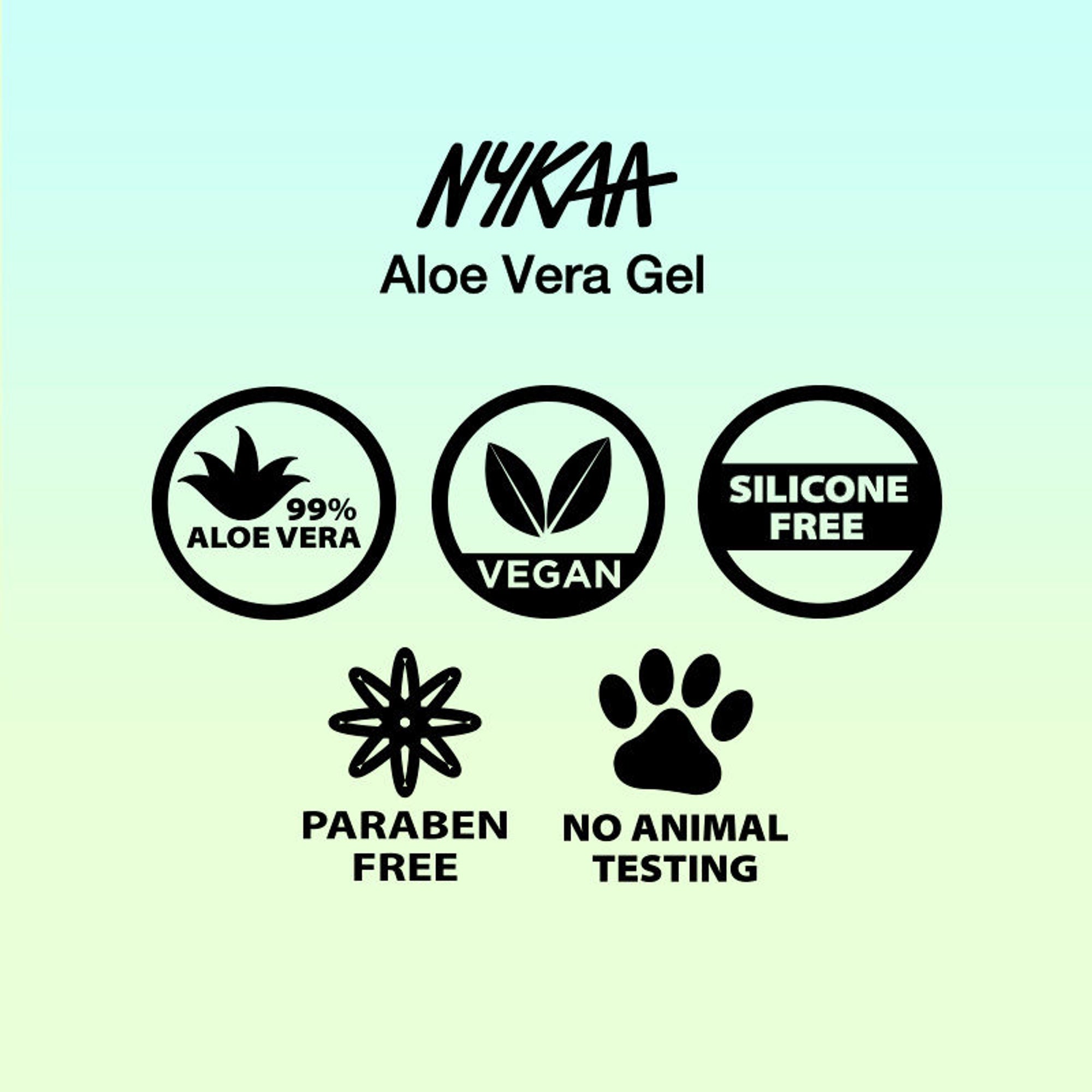 Nykaa Naturals Aloe Vera Gel - Hydrates & Soothes Skin, Repairs and Nourishes Hair for Healthy Glow | Grocsy