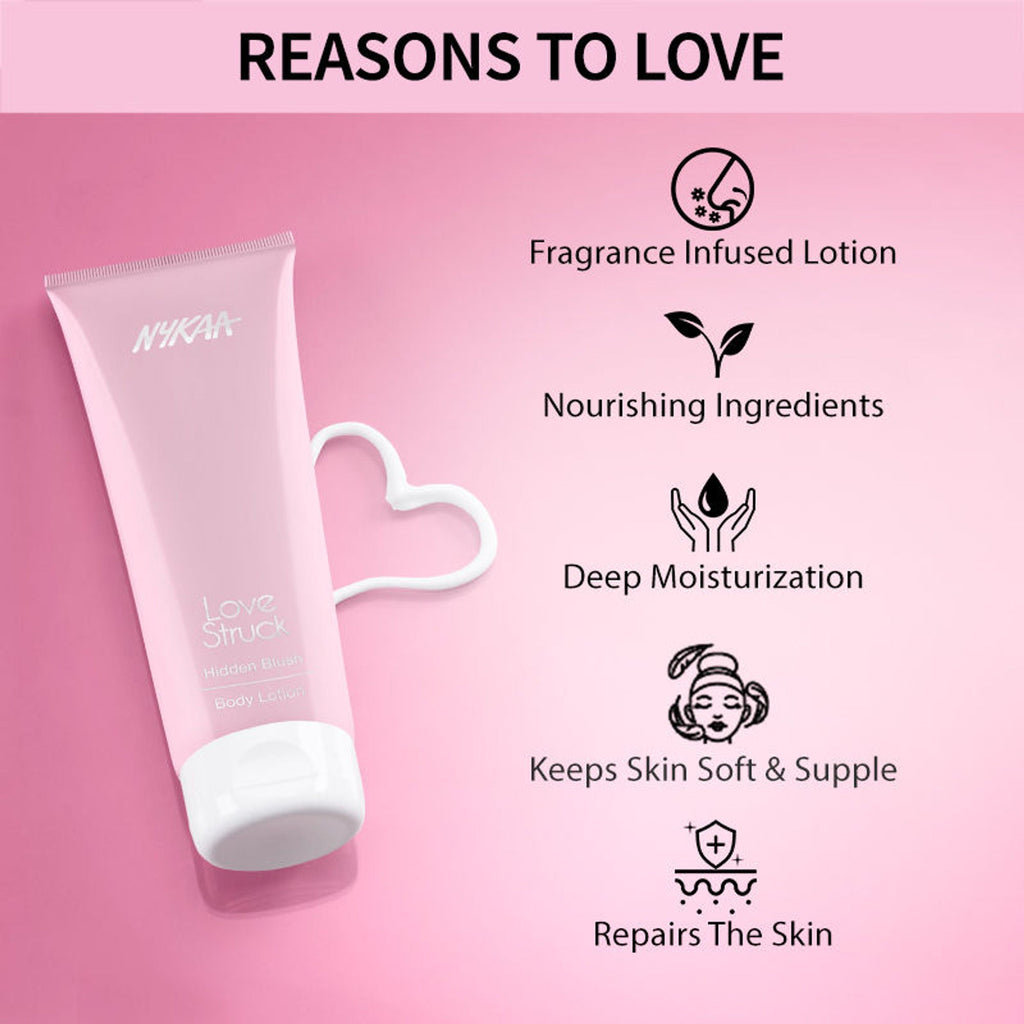 Nykaa Love Struck Body Lotion - Hidden Blush | Grocsy