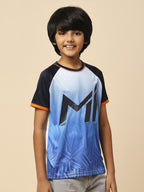 Fancode Kids Mumbai Indians IPL Graphic Printed Round Neck Cotton T-Shirts | Grocsy