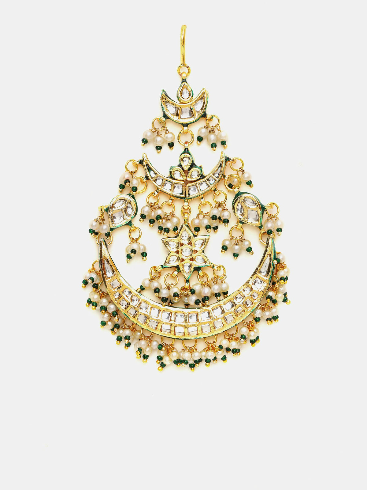 Ruby Raang 22k Gold Polished Kundan Passa | Grocsy