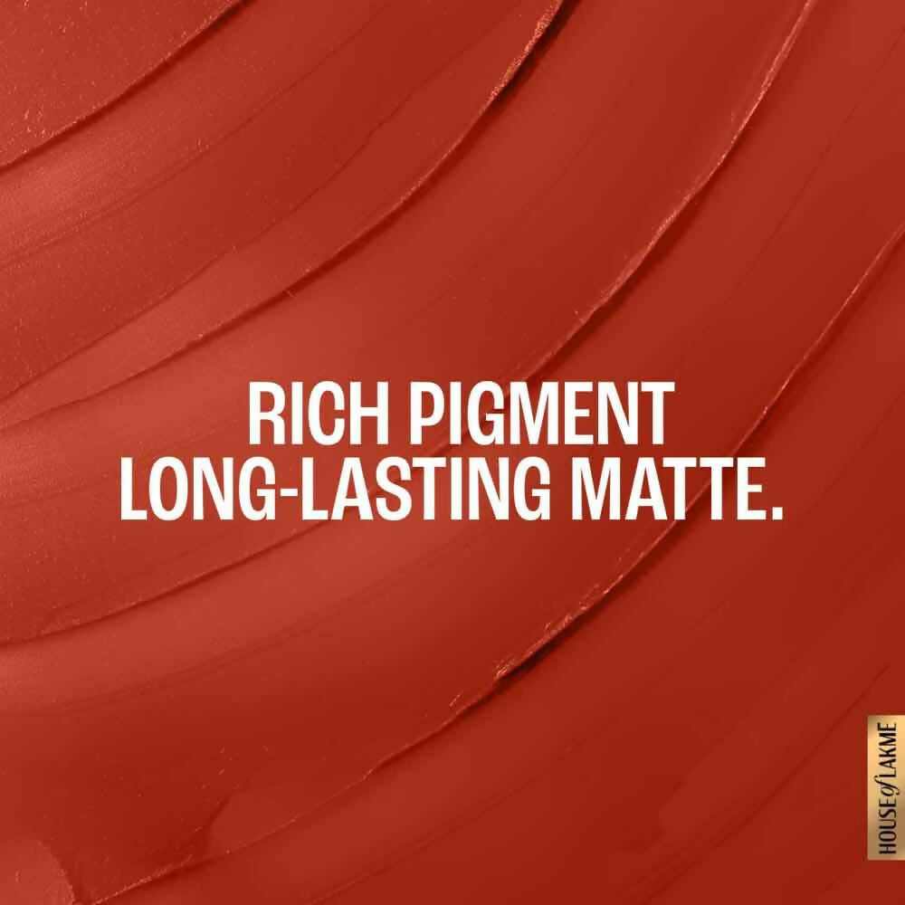 Lakme Forever Matte Lipstick, Made With French Rose Oil Extracts - Red Orchid | Grocsy
