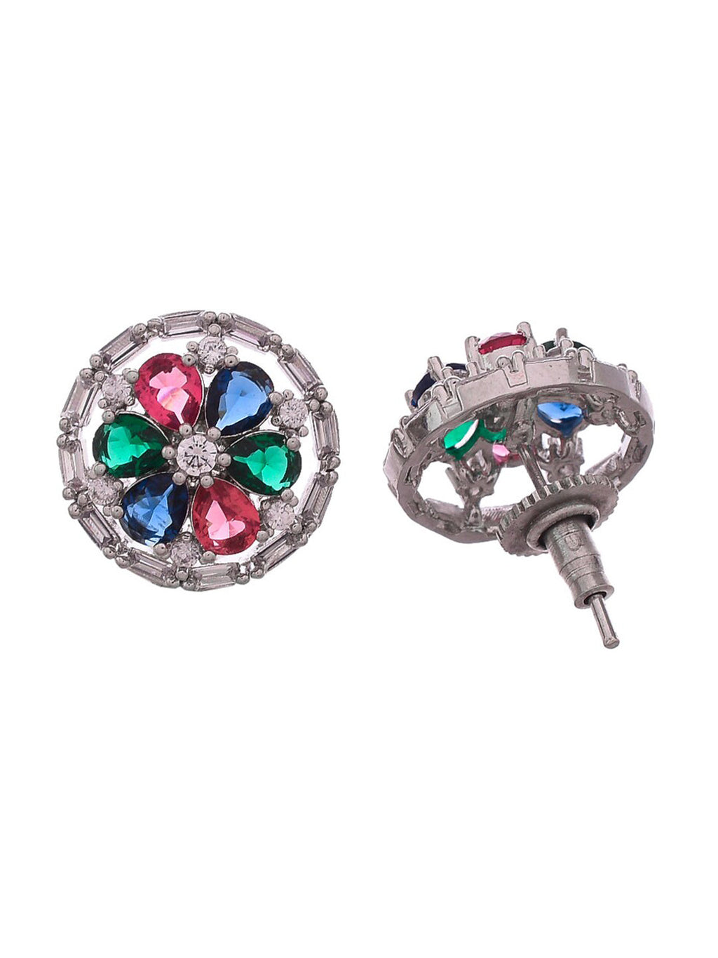 Shoshaa Multicoloured Contemporary Studs Earrings | Grocsy