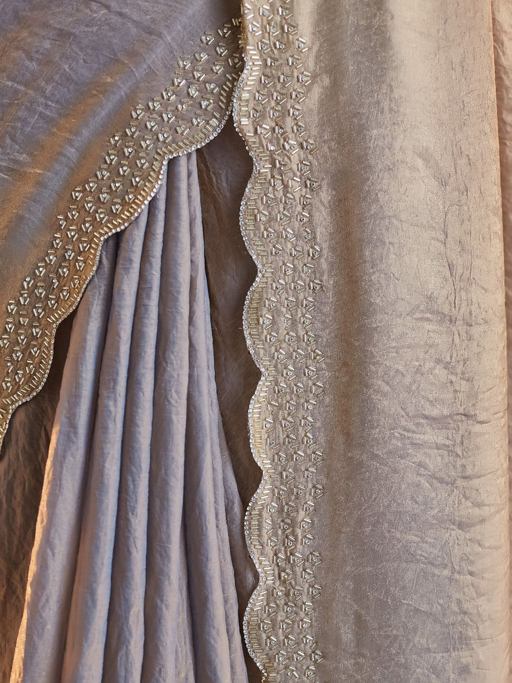 kasee Beads and Stones Pure Silk Saree | Grocsy
