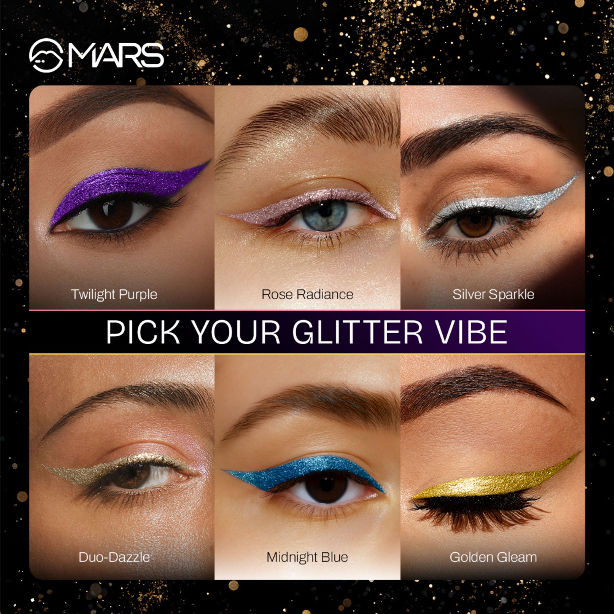 MARS Cosmetics Twinkle Wink Glitter Eyeliner - Silvers Parkle | Grocsy