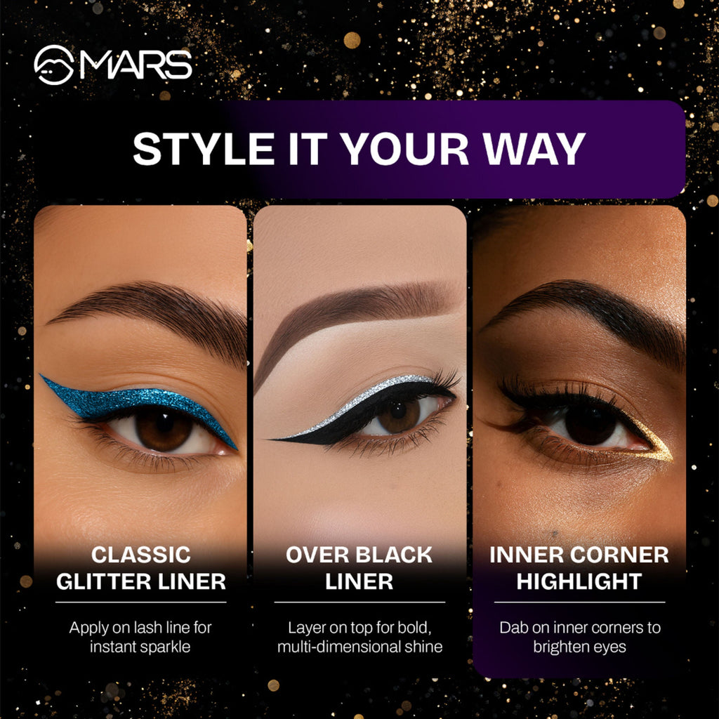 MARS Cosmetics Twinkle Wink Glitter Eyeliner - Midnight-Blue | Grocsy