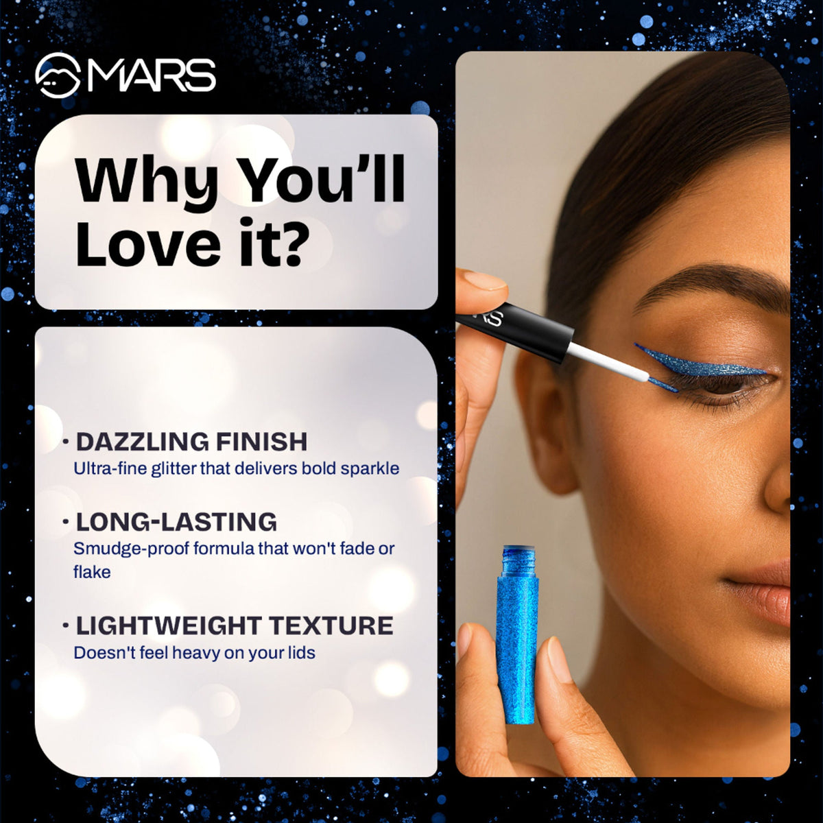 MARS Cosmetics Twinkle Wink Glitter Eyeliner - Twilight Purple | Grocsy