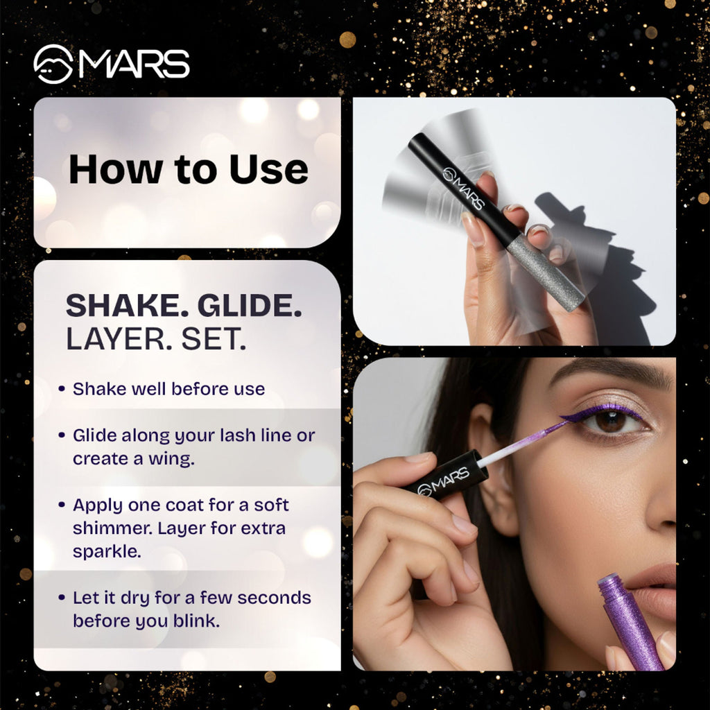 MARS Cosmetics Twinkle Wink Glitter Eyeliner - Twilight Purple | Grocsy