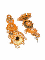 Shoshaa Gold-Toned Contemporary Jhumkas Earrings | Grocsy