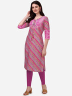 HERE&NOW Striped Gotta Patti Silk Kurta | Grocsy