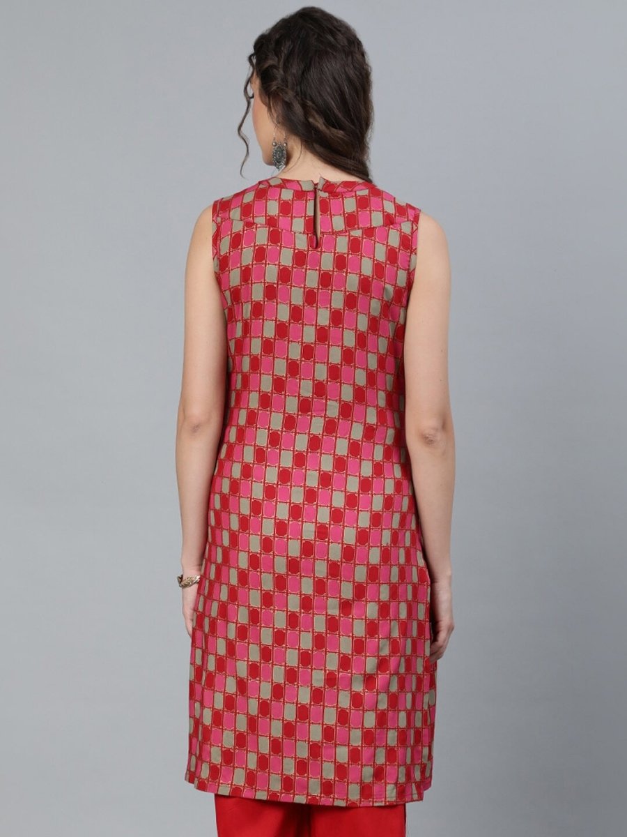 Aks Checked Maternity Kurta | Grocsy