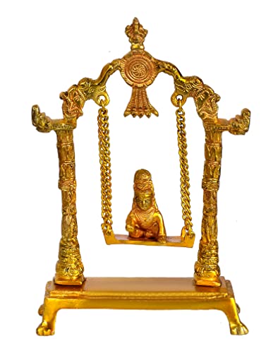 AONA Brass Bal Gopal Ladoo Gopal Jhula Swing | Grocsy