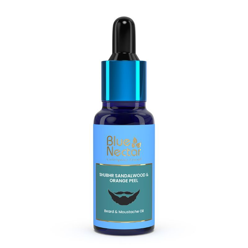Blue Nectar Shubhr Beard & Moustache Oil with Sandalwood & Orange Peel | Grocsy