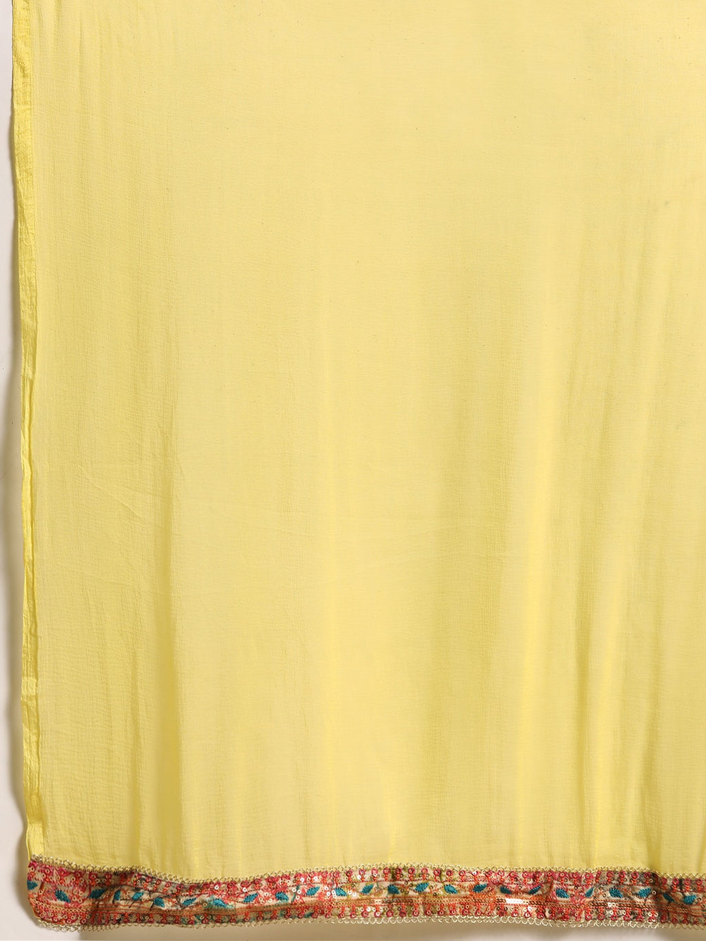 Sangria Floral Embroidered High Slit Sequinned Kurta With Salwar & Dupatta | Grocsy