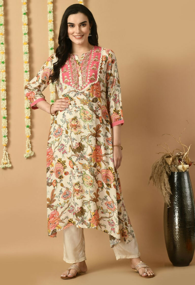 Joban Fashion White Maslin Kurta Set | Grocsy