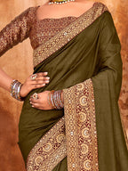 Saree Mall Woven Design Zari Silk Blend Sarees | Grocsy