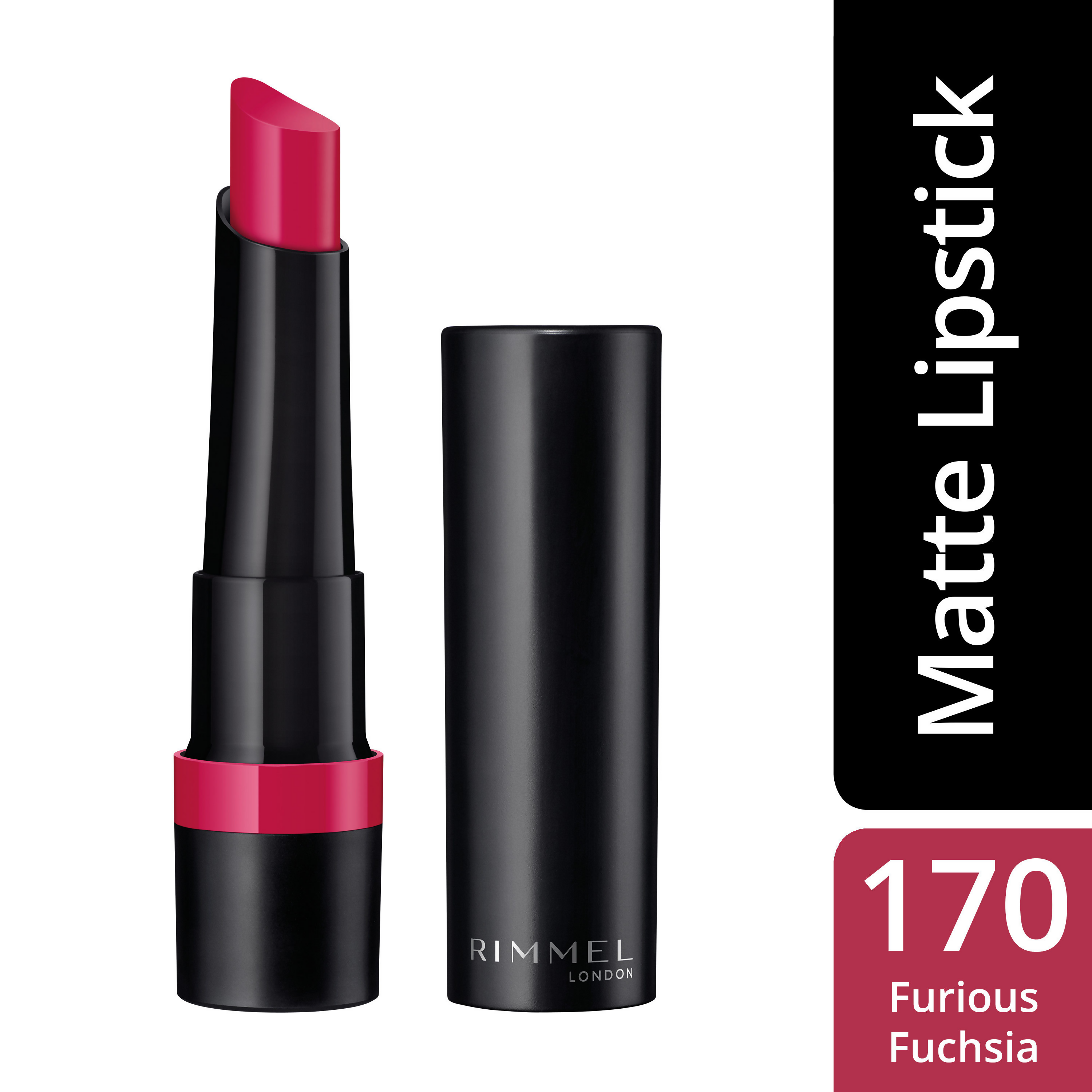 Rimmel London Lasting Finish Matte Lipstick - Furious Fuchsia | Grocsy