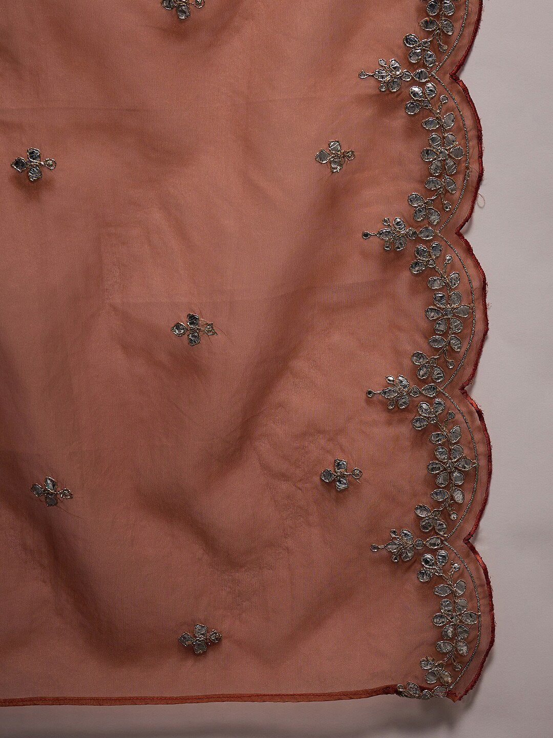 Indo Era Ethnic Motifs Embroidered Regular Gotta Patti Kurta with Trouser & Dupatta | Grocsy