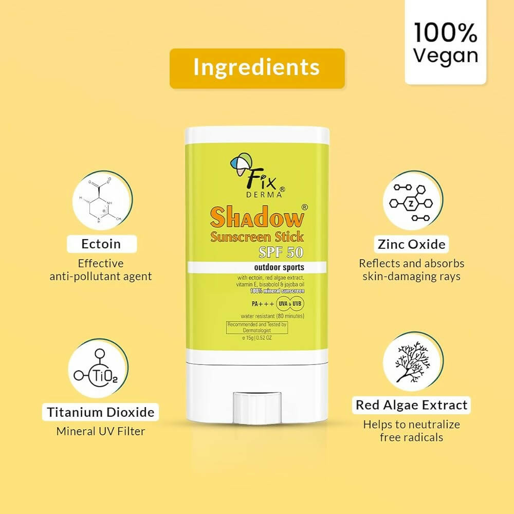 Fixderma Shadow Sunscreen Stick SPF 50 | Grocsy