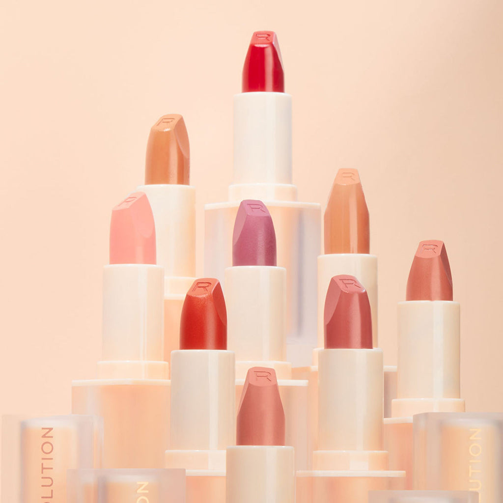 Makeup Revolution Lip Allure Soft Satin Lipstick - Brunch Pink Nude | Grocsy