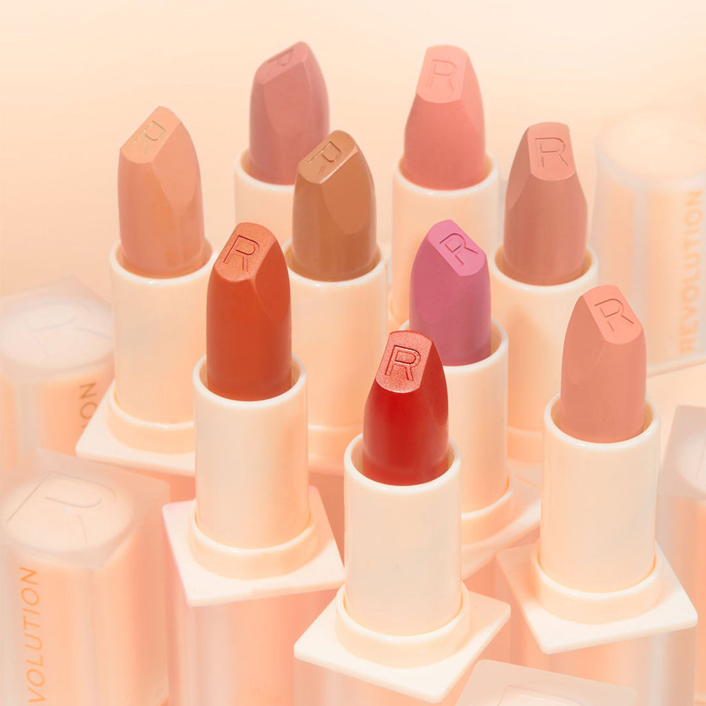 Makeup Revolution Lip Allure Soft Satin Lipstick - Brunch Pink Nude | Grocsy
