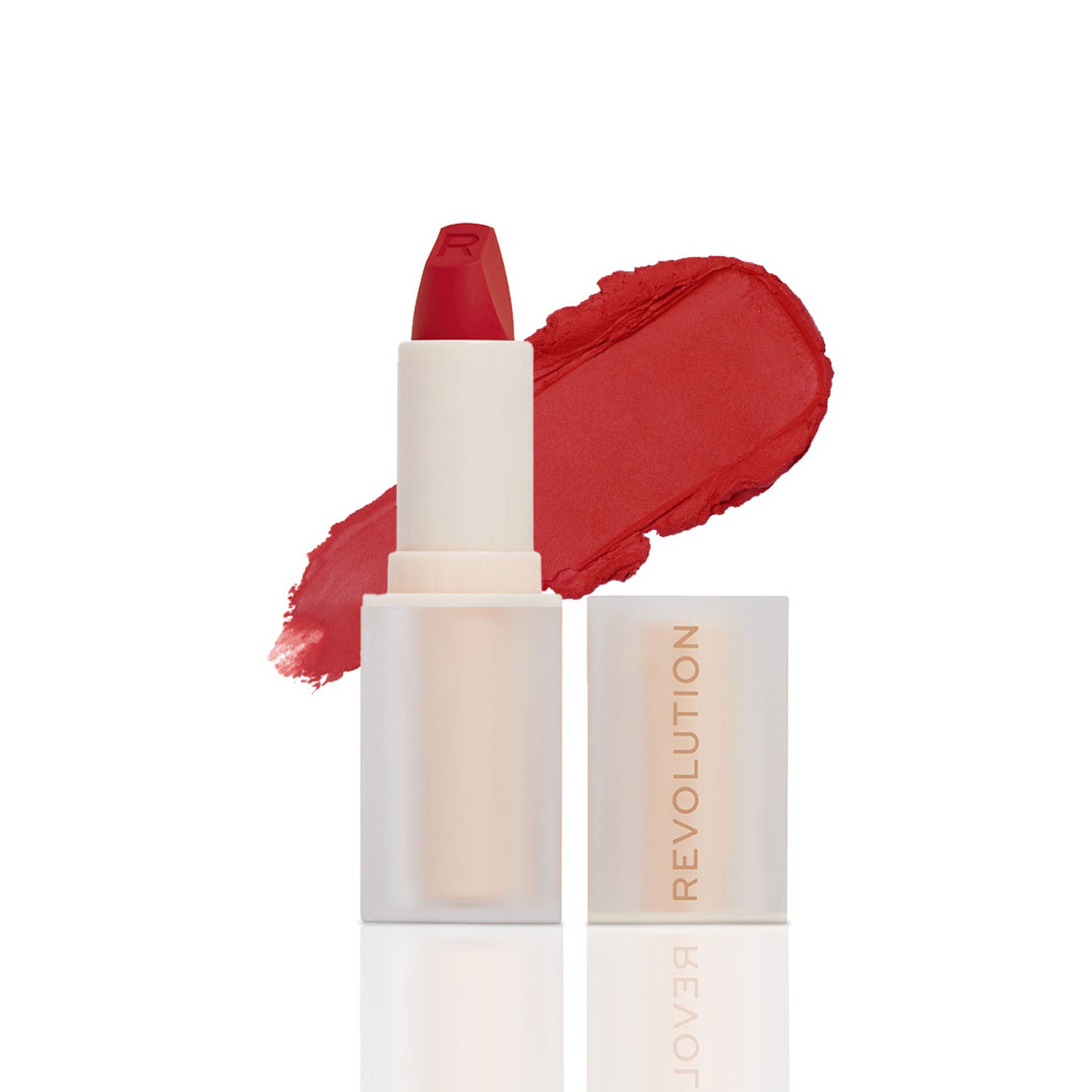Makeup Revolution Lip Allure Soft Satin Lipstick - Vibe Red | Grocsy