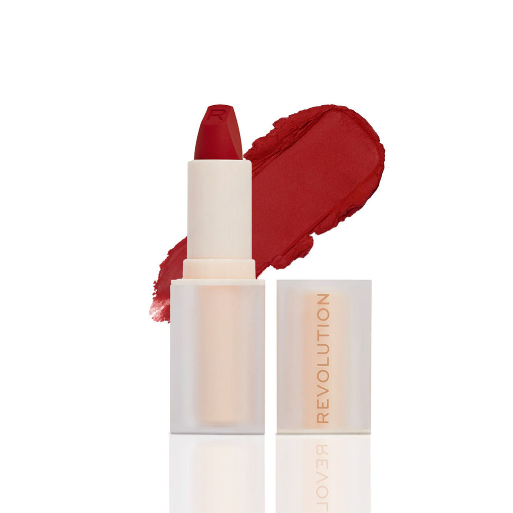 Makeup Revolution Lip Allure Soft Satin Lipstick - Ceo Brick Red | Grocsy
