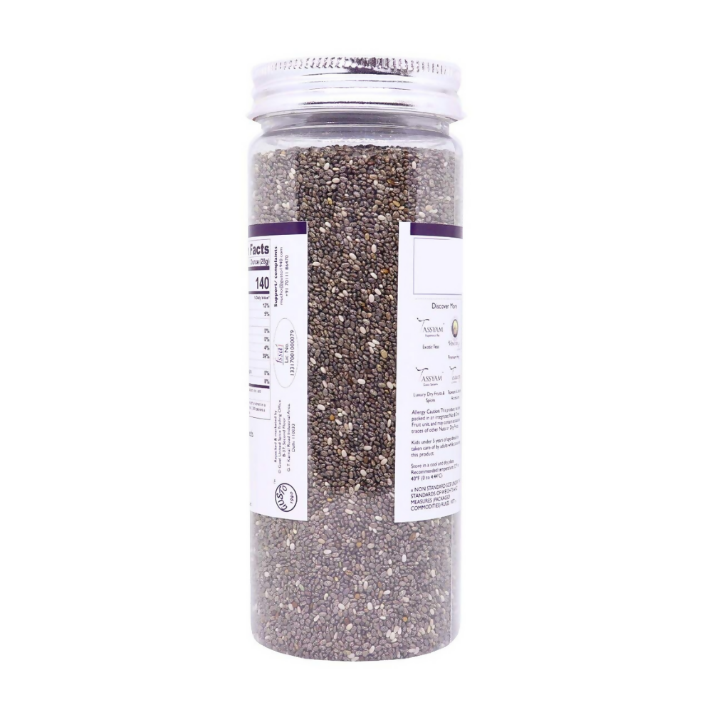 Tassyam Organics Chia Seeds Bottle | Grocsy