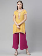 Souchii Purple Knitted Ethnic Palazzos | Grocsy