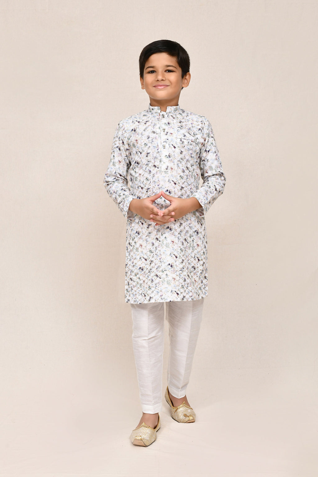 Joban Fashion Cotton White Kurta With Straight Fit Pant | Grocsy