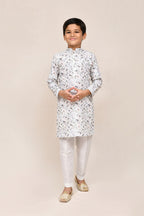 Joban Fashion Cotton White Kurta With Straight Fit Pant | Grocsy