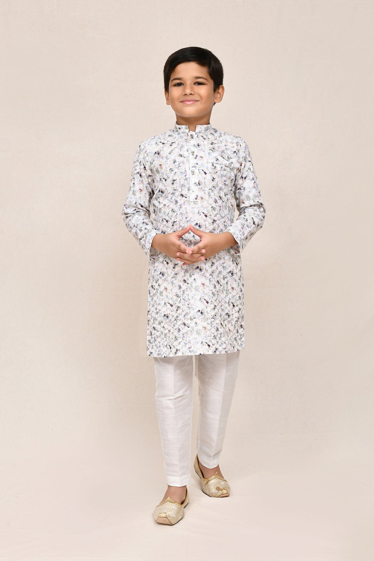 Joban Fashion Cotton White Kurta With Straight Fit Pant | Grocsy