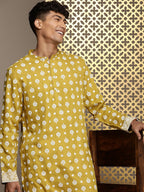 House of Pataudi Jashn Ethnic Motifs Printed Kurta | Grocsy