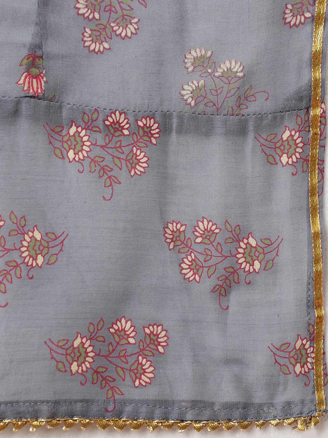 HERE&NOW Women Mustard Yellow Ethnic Motifs Printed Kurta with Trousers & With Dupatta | Grocsy