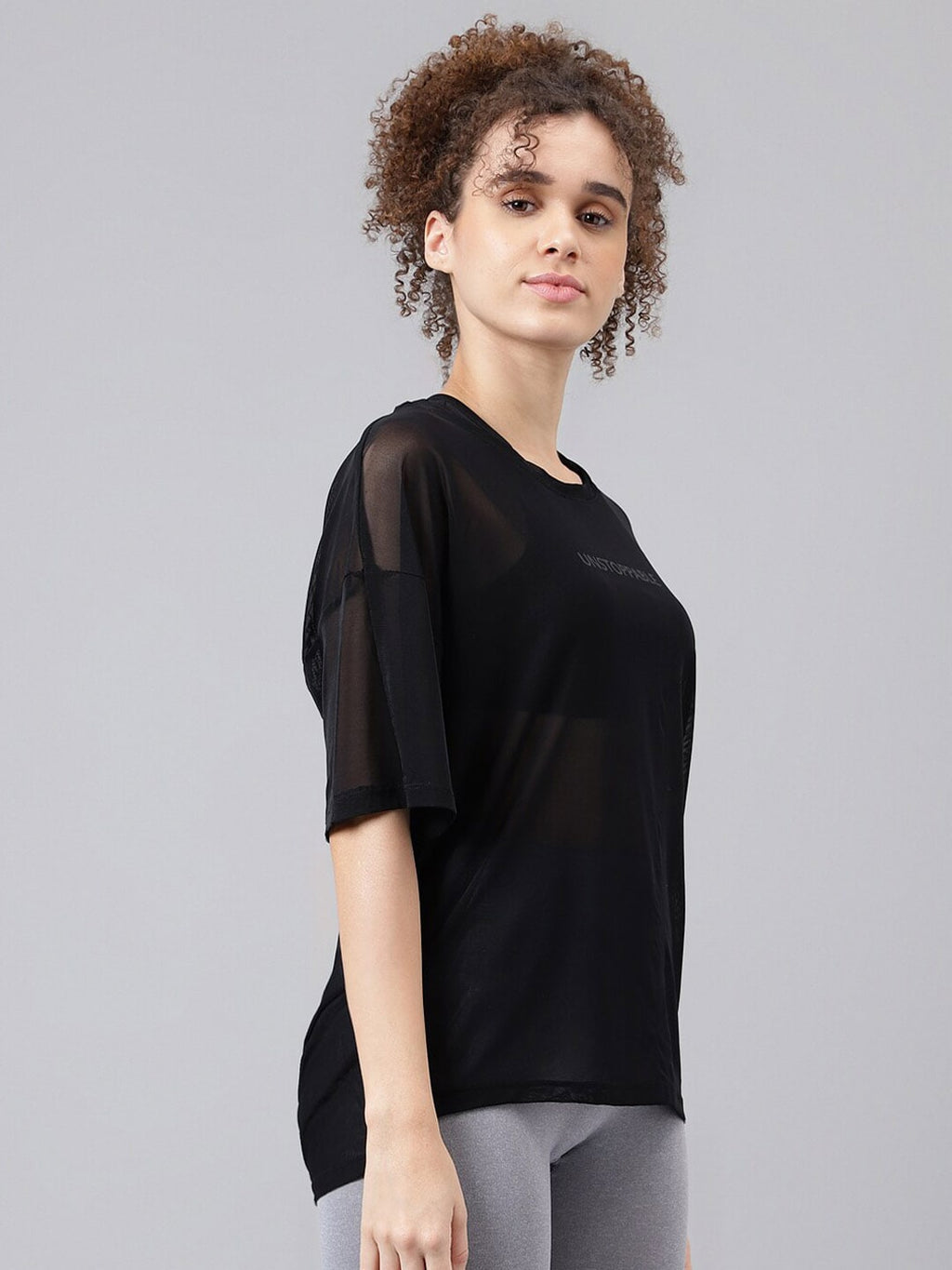 MKH Typography Printed Relaxed Fit Sheer Dri-FIT T-shirt | Grocsy