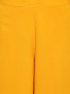 Janasya Women Yellow & Pink Solid Top with Kurta & Palazzos | Grocsy
